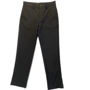 PGA Tour Boys Flat Front Solid Black Golf Pants Size 8